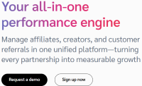 AFFILIATE MARKETING Your all-in-one performance engine Manage affiliates, creators, and customer referrals in one unified platform—turning every partnership into measurable growth